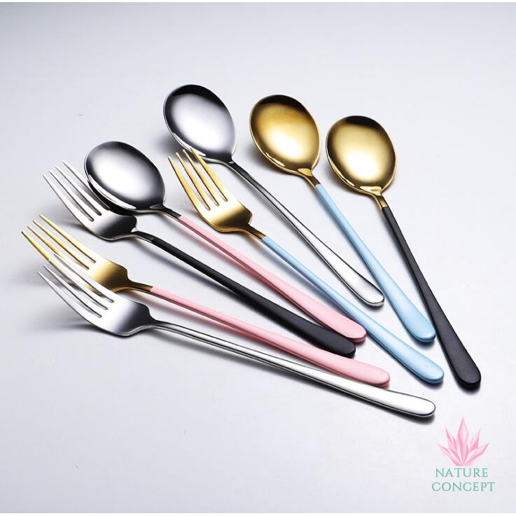 Sendok Garpu High Quality SET Stainless Steel Fork Spoon Set