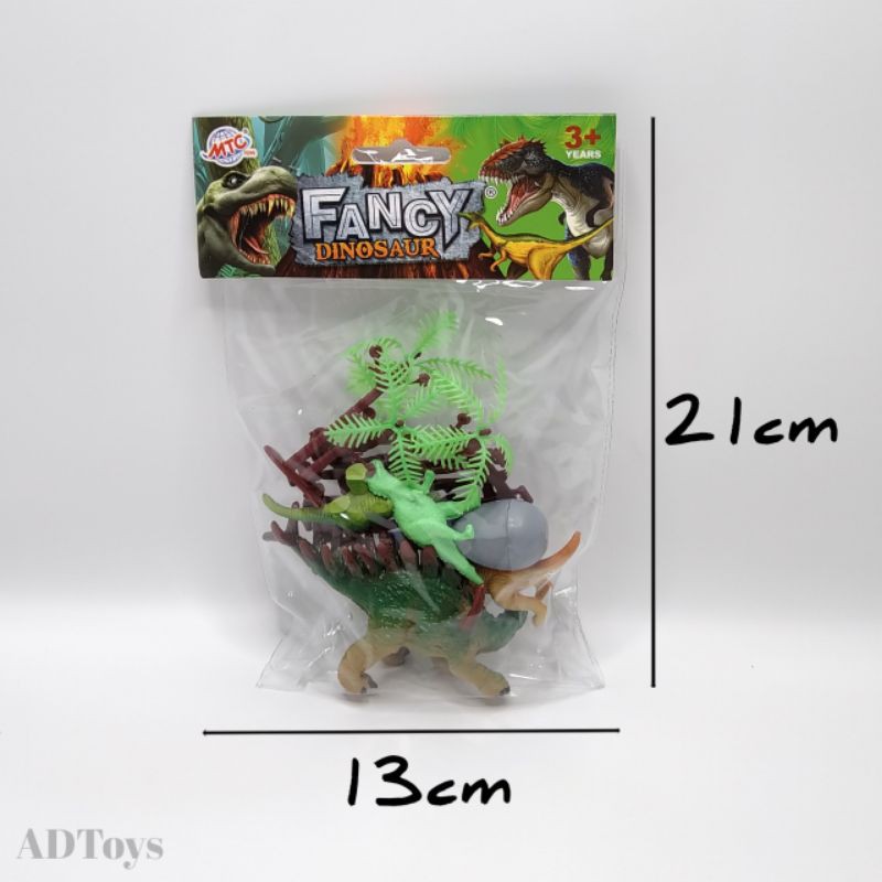 Mainan Dinosaurus Taman Set 6 Dino Fancy