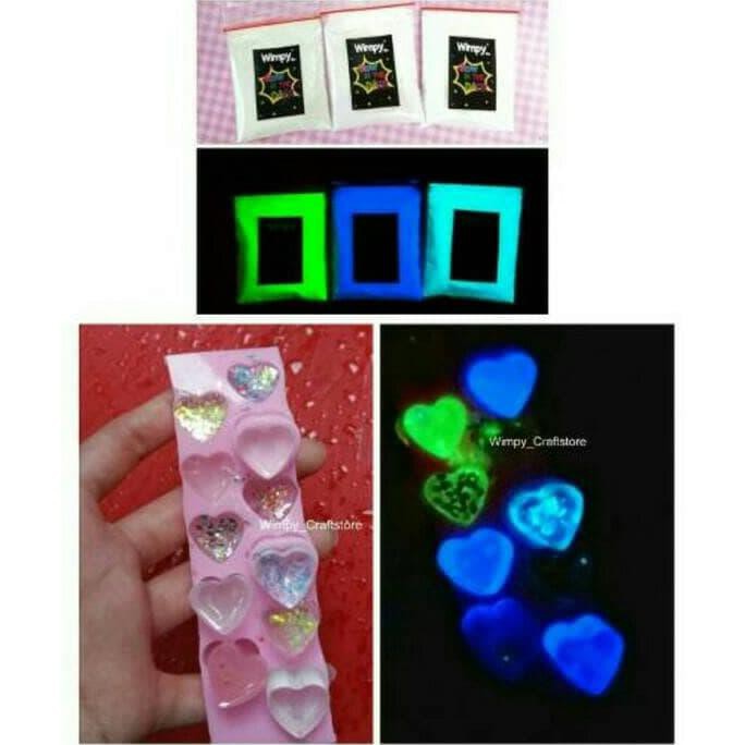 IBARUl Bubuk glow in the dark cat glow in the dark paint bubuk fosfor resin