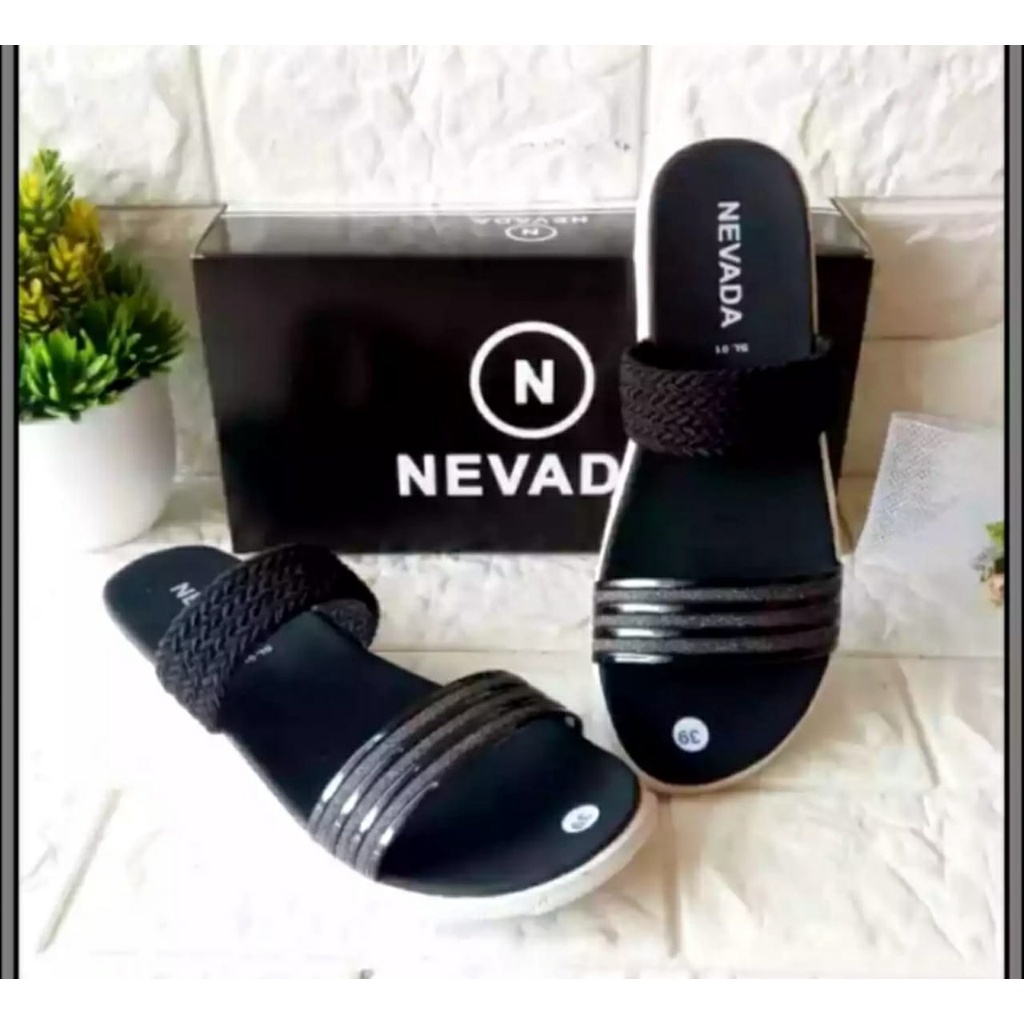 Sandal Wanita Nevada Glitter Sandal Jepit Flat Wanita Slip Murah Sendal Wanita Terbaru