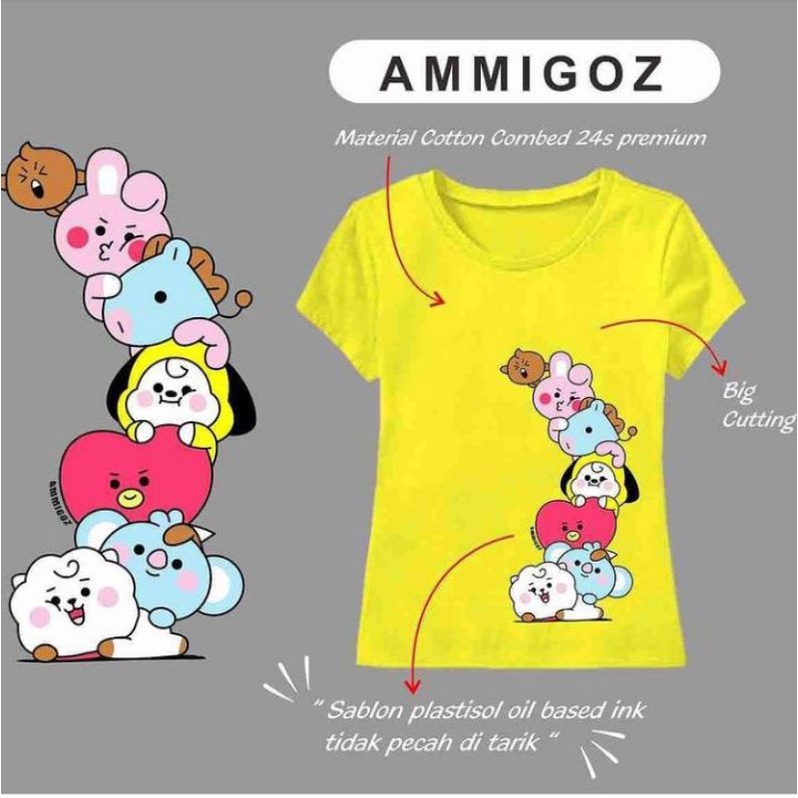 Ammigoz Kaos Anak perempuan/kuning