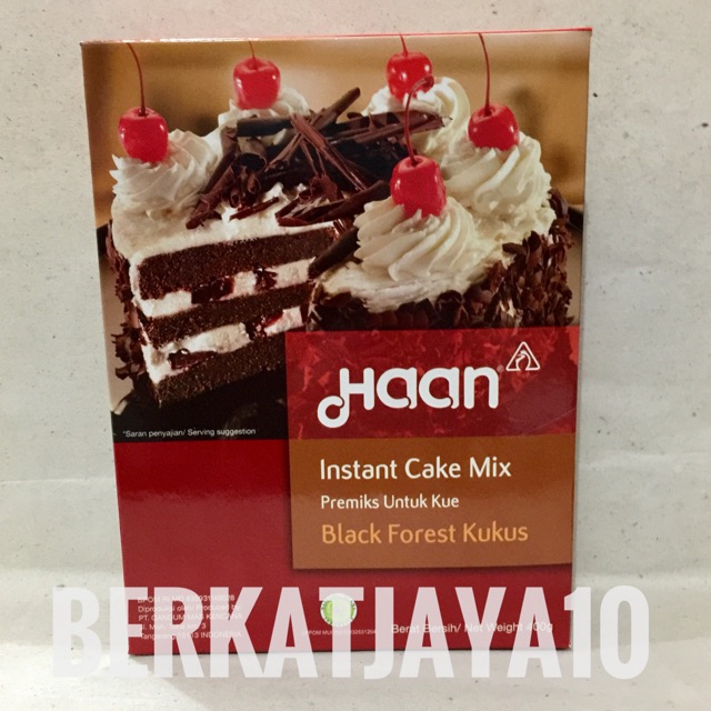 Haan Instant Cake Mix Black Forest Tepung Premix Blackforest 400 gr