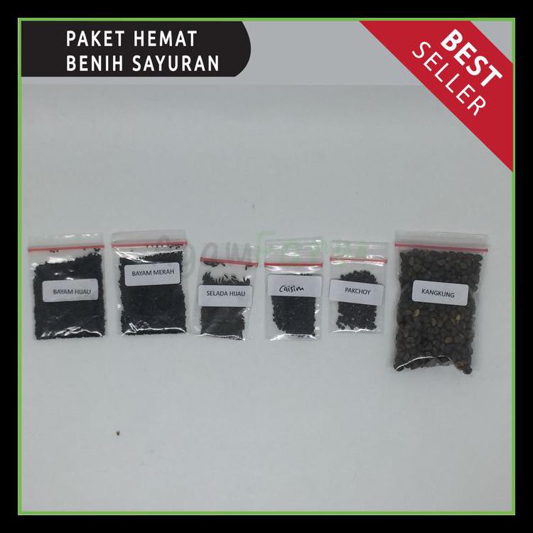 Benih / Bibit / Biji Sayur Hidroponik Paket Isi 6 Jenis Sayur
