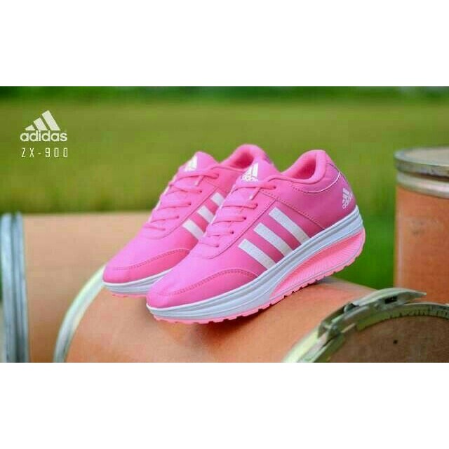 Sepatu Boots boot Wanita Wedges import heels sepatu panjang sneakers murah 2018 ADDS ZX SPORT PINK