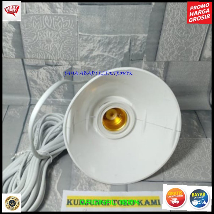 G562 SAMBUNGAN LAMPU 5 METER SAKLAR KAP EXTENSION FITING E27 COLOK COLOKAN LAMP LED BOHLAM TIDUR BELAJAR SLEEP BULB TES COLOKAN STOP KONTAK LISTRIK SETRUM FITTING  KEPITING BULD BOHLAM LED TES COLOKAN STOP KONTAK LISTRIK STRUM BULB LAMP TIDUR BELAJAR