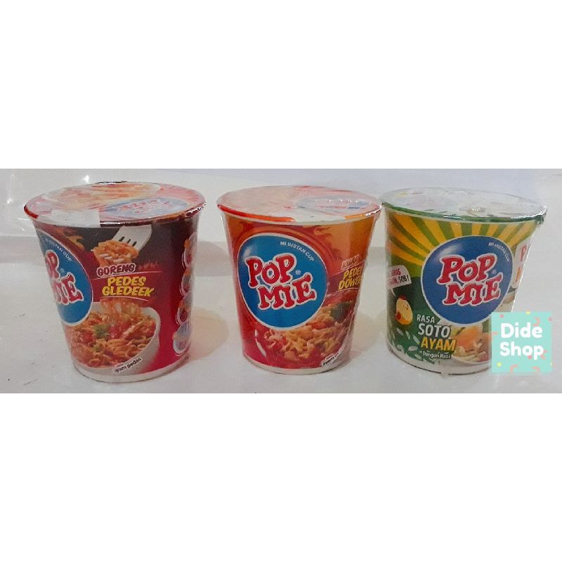 

Pop Mie Pedas & Pop Mie Soto+Nasi