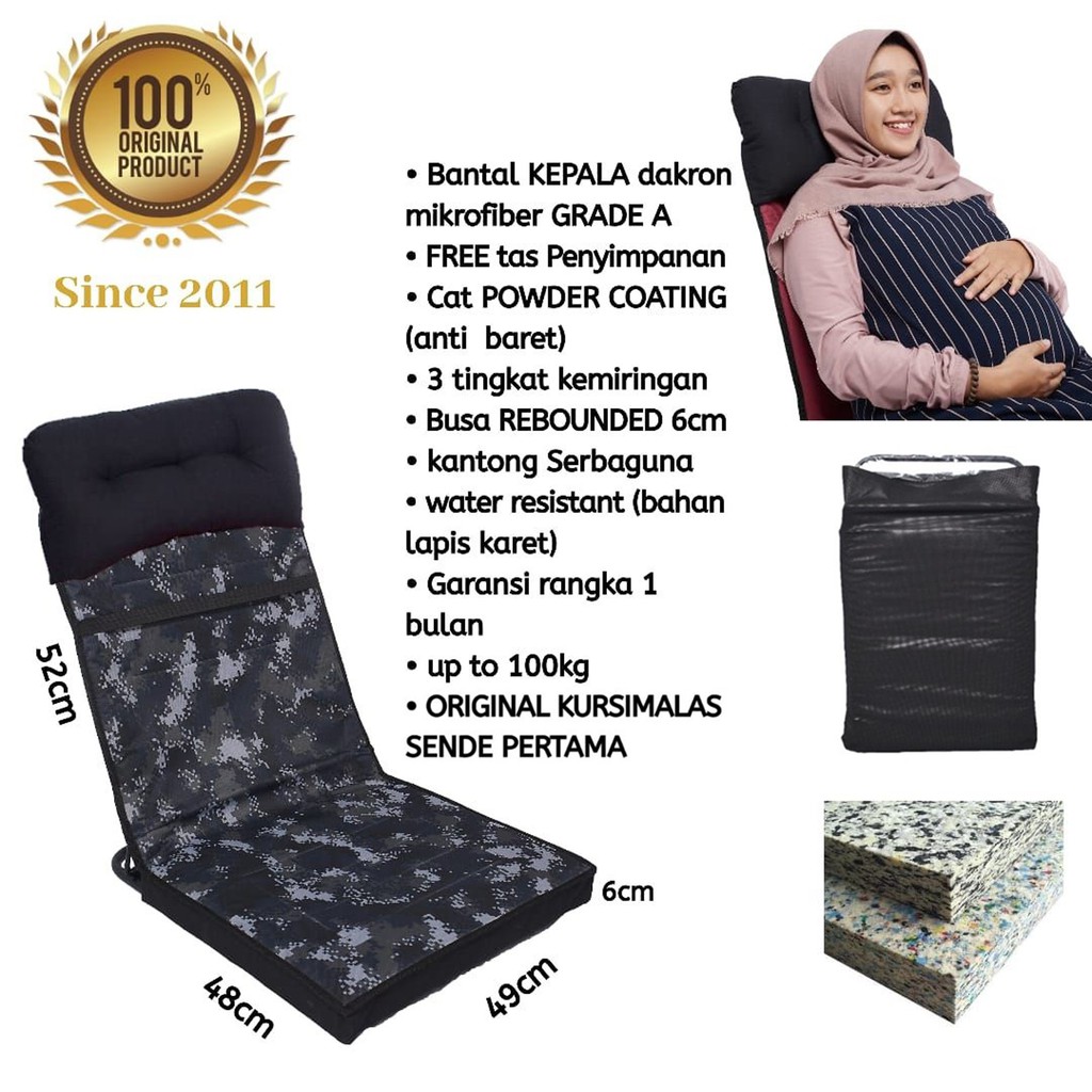  Premium Kursi  Lesehan Lipat Bantal  Portable Model 