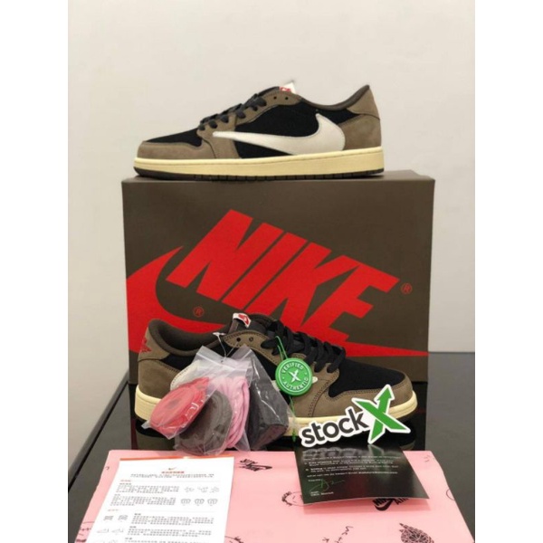 Nike air Jordan 1 low X Travis Scott Mocha Pk Mirror