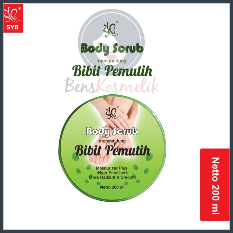 BPOM 200ML BODY SCRUB BIBIT PEMUTIH SYB 200ML / BODY SCRUB BIBIT BESAR