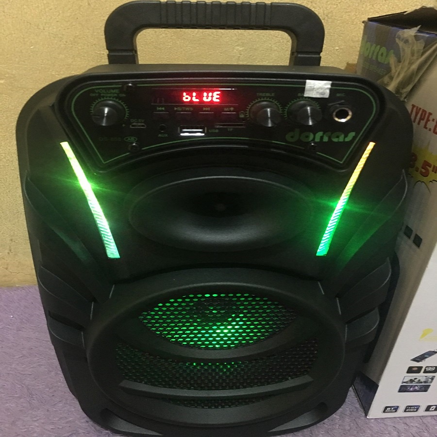 SPEAKER PORTABLE BLUETOOTH KARAOKE 8,5 INCH DORRAS TYPE-DS888 AB FREE MIC KARAOKE