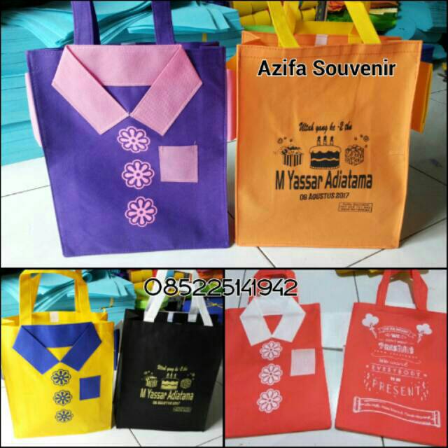 Tas Ultah / Tas Souvenir Ulang Tahun  Anak model BAJU KEMEJA-1
