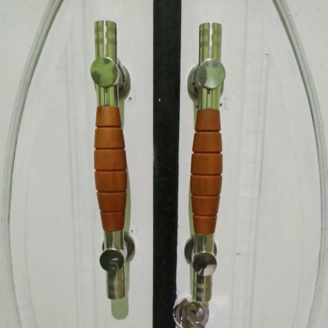 Handle Pintu Natural Tarikan Pintu Cklt Gagang Pintu Rumah Minimalis Kayu Kunci Stainles Roket 33 Cm