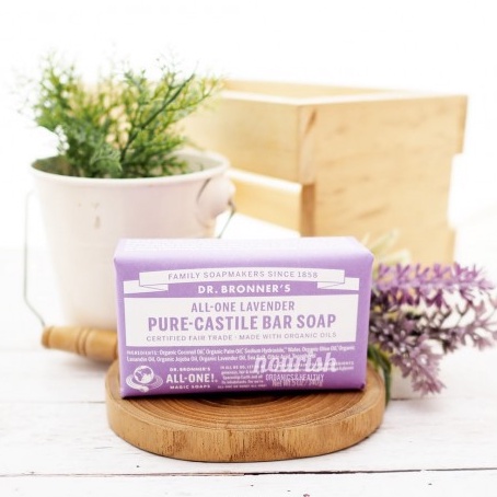 Dr Bronners Pure-Castile Bar Soap - Lavender