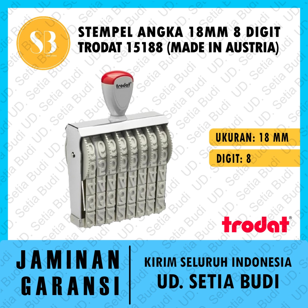 Stempel Angka 18mm 8 Digit Trodat 15188 (Made in Austria)