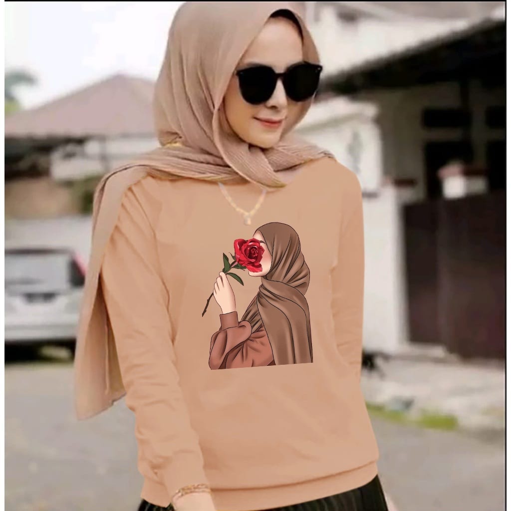 BISA COD BAJU HIJAB MAWAR HEN TERBARU-BAJU CEWEK LENGAN PANJANG MASA KINI DAN TRENDY