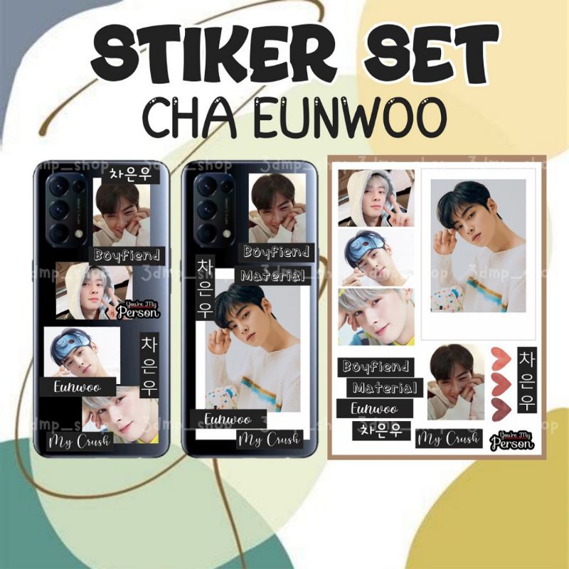 Stiker cha eunwoo lee minho rawoon song joong ki