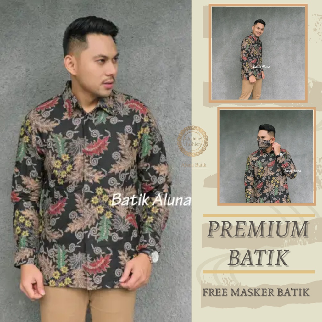 Batik pria pekalongan lengan panjang slim fit premium  KEMEJA BATIK LENGAN PANJANG BATIK SLIM FIT 01