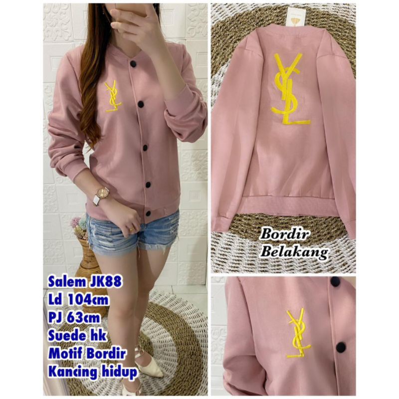 jaket suede ysl