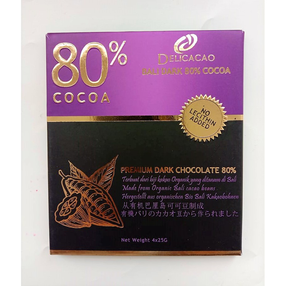 

DELICACAO BALI DARK 80% COCOA / PREMIUM DARK CHOCOLATE 80% 100 GR