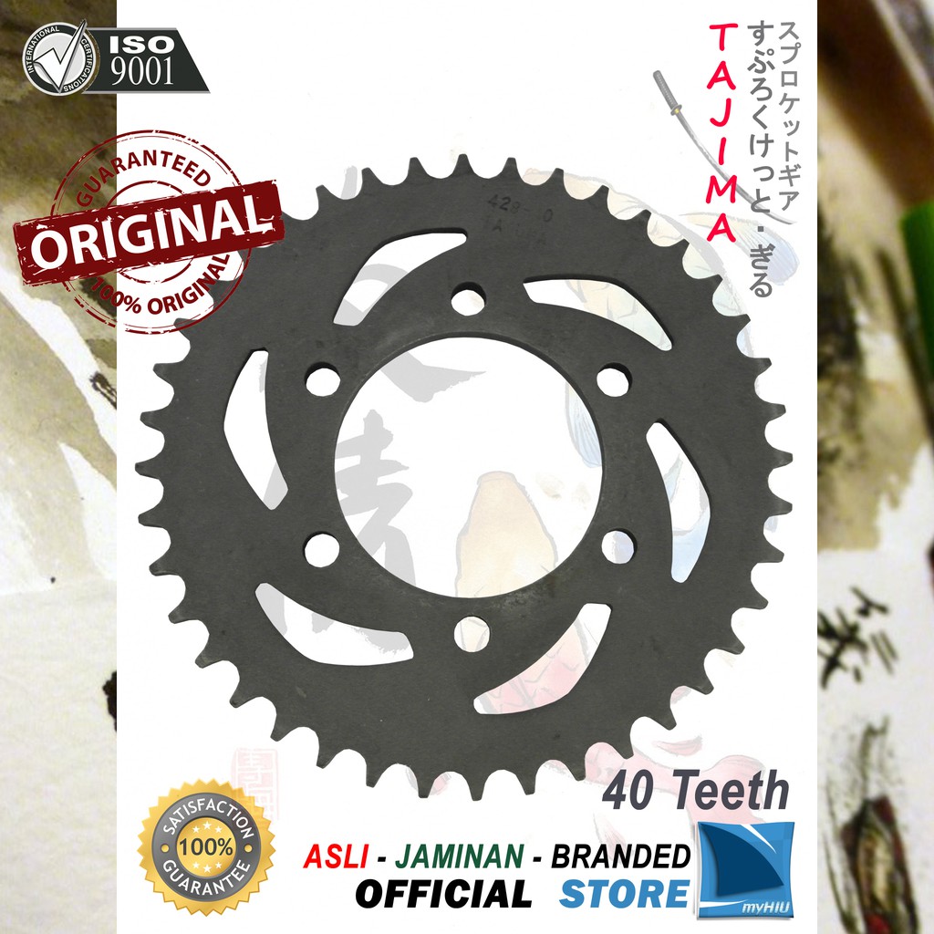 Gigi Tarik 36T ~ 42T KAWASAKI Ninja Gir Belakang - Rear Sprocket Gear TAJIMA