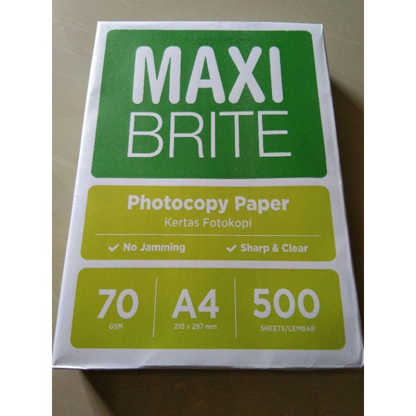 

Kertas hvs Maxi brite A4 100 lembar