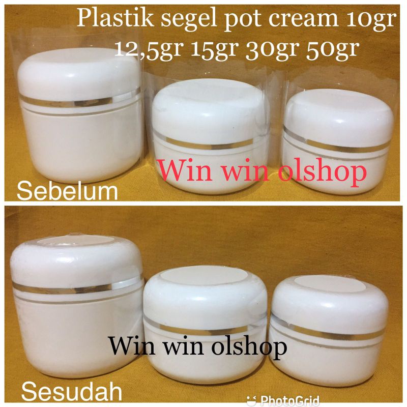 Jual Plastik Segel Pot Cream 12 5gr 30gr 50gr Segel Plastik Pot Cream Segel Plastik Shopee