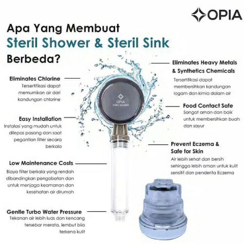 Opia Steril Sink Filter Head Set – Healthy Water Purifiying System