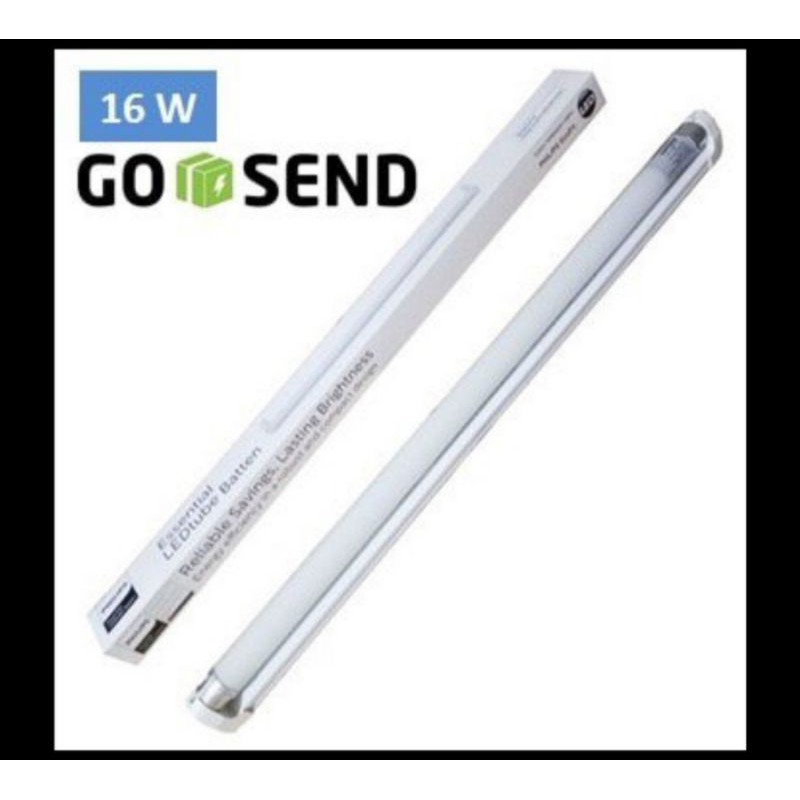 lampu philips led neon panjang 16w komplit set T8 ecofit set tl neon led philips 16w 16 w