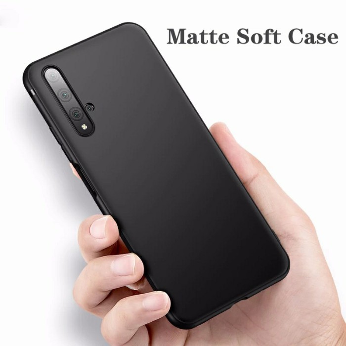 P/B- SOFT CASE CASING HUAWEI NOVA 5T DAN HUAWEI HONOR 20 PREMIUM MATTE CASE SOFT BLACK