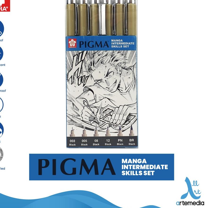 

Diskon✔️Drawing Pen Sakura Pigma Micron Manga Basic & Intermediate Set Pulpen Gambar|SQ9