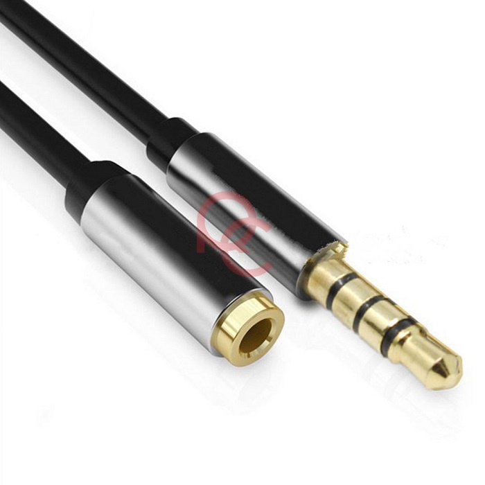 Kabel Aux Audio Extension 3.5mm Male to Female 2M - AV121 / Kabel Jack Extension 200CM Gold Plated / Kabel Pengubung Penyambung Jack Audio 3.5mm - Black