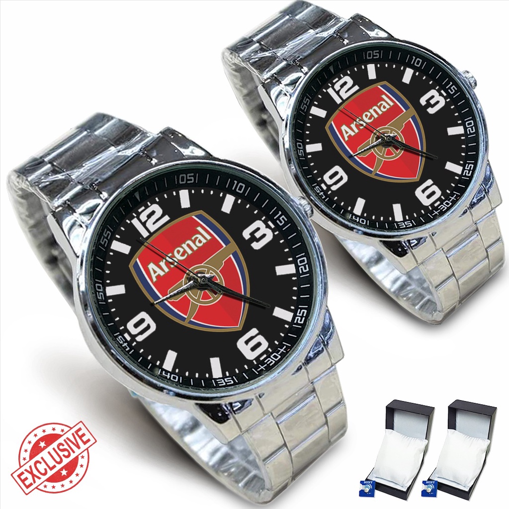 Jam Tangan Rantai Couple ARSENAL F.C (Nice)