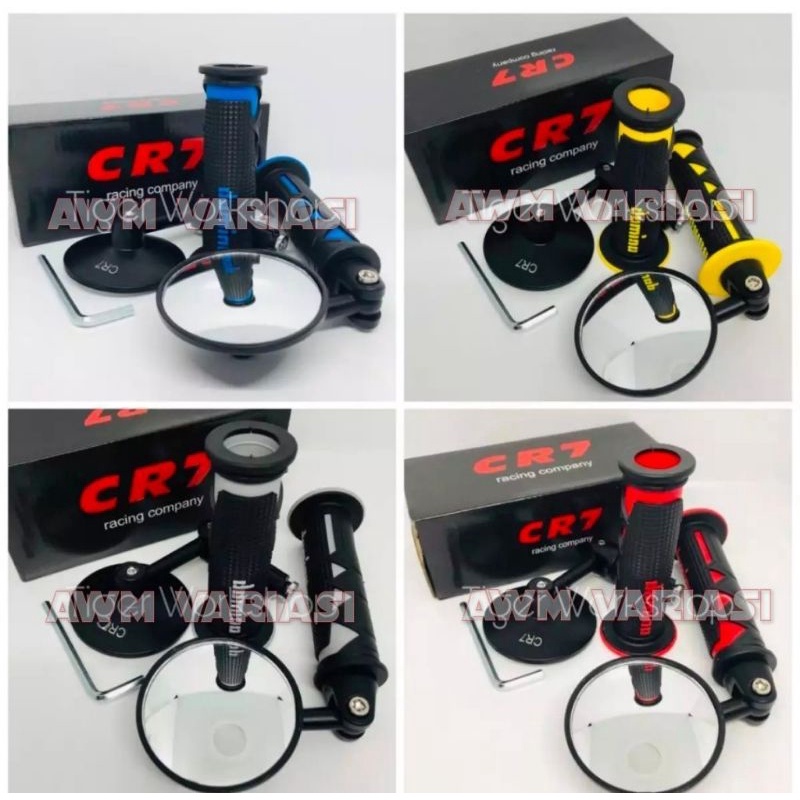 Paket Variasi Spion Jalu Cembung+Handgrip  Shark universal beat vario mio bisa buat semua motor