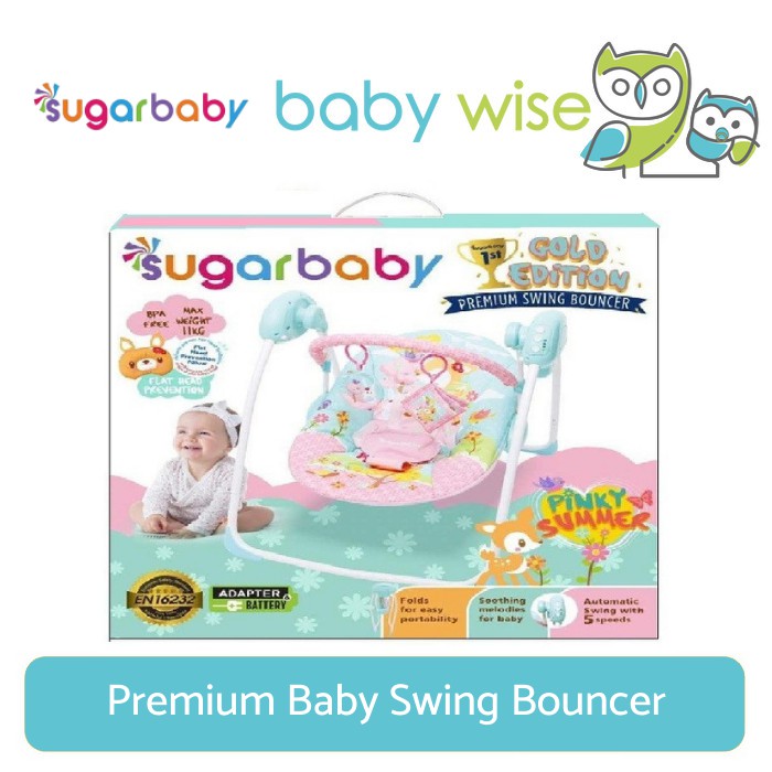 Sugar Baby Premium Baby Swing Bouncer Automatic Rocker + Music & Toys - Ayunan Kursi Goyang Anak Bay