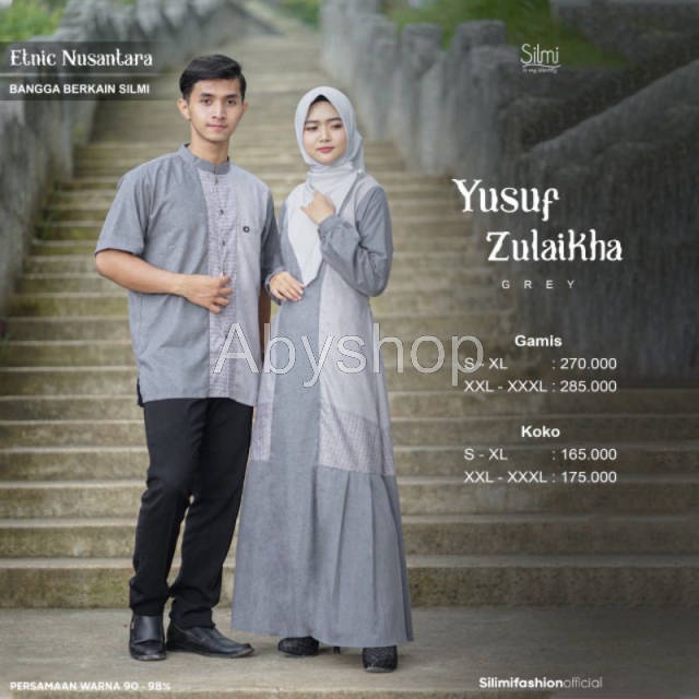 Abyshop - couple Yusuf Zulaikha By silmi baju muslim couple terbaru