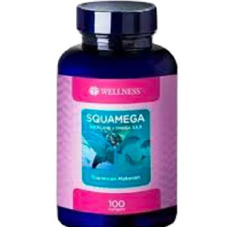 WELLNESS SQUAMEGA (SQUALENE + OMEGA 3, 6, 9) 100 Softgels ...