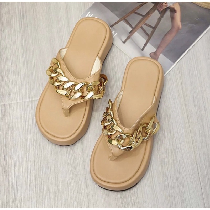 wedgesjepit z666 sepatu sendal wanita import realpict