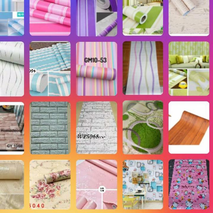 [🆗toko✔️] WallpaperDindingMurahMotifLengkap/WallpaperDindingSalur,Bata