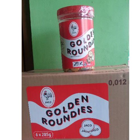 

GOLDEN ROUNDIES JAGO KARTON ISI 6 JAR X 250GR EX 285GR COKELAT KOIN, COKLAT KOIN EMAS ROUNDIS DELFI 250 GR 250 GRAM KARTONAN