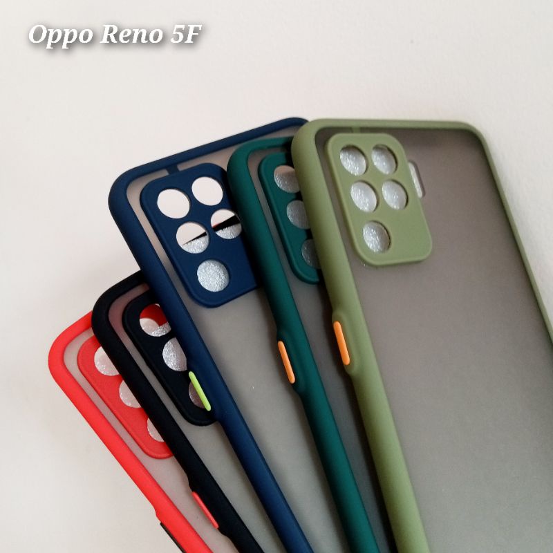 Bumper Case Oppo Reno 5F Akrilik Dove Matte + 360 Ring Camera Protection Best Seller Hits 2020