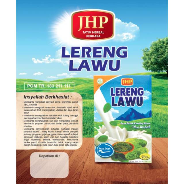 

SUSU KAMBING LERENG LAWU PLUS HERBAL