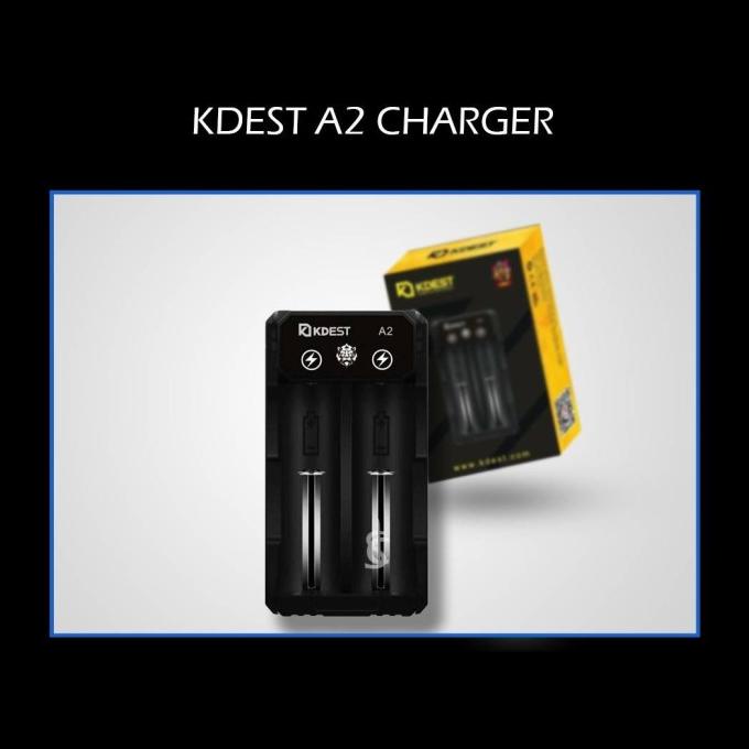 charger kdest a2 2 slot baterry 18650 21700 authentic - charger batre