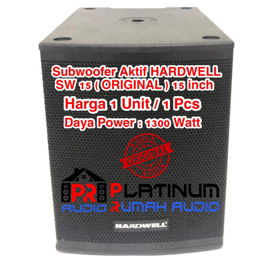 Subwoofer Aktif HARDWELL SW15 / SW 15 ORIGINAL 15 Inch Power 1300 Watt