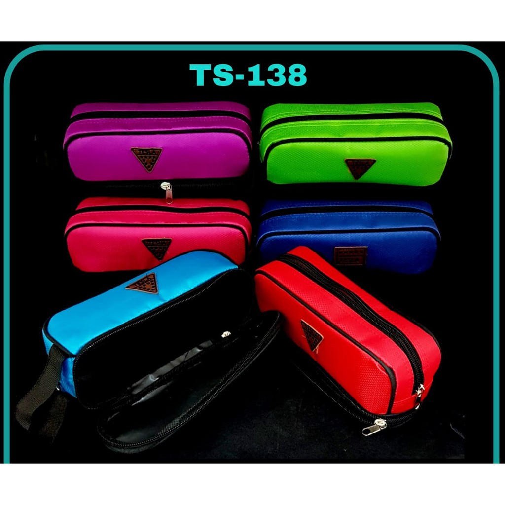 

Kotak Pensil Serbaguna banyak Sekat dan Seleting Kuat Elegant TS138