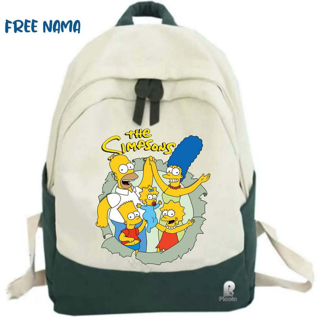 TAS RANSEL BACKPACK ANAK SEKOLAH MOTIF KARTUN THE SIMPSONS UNISEX (FREE NAMA)