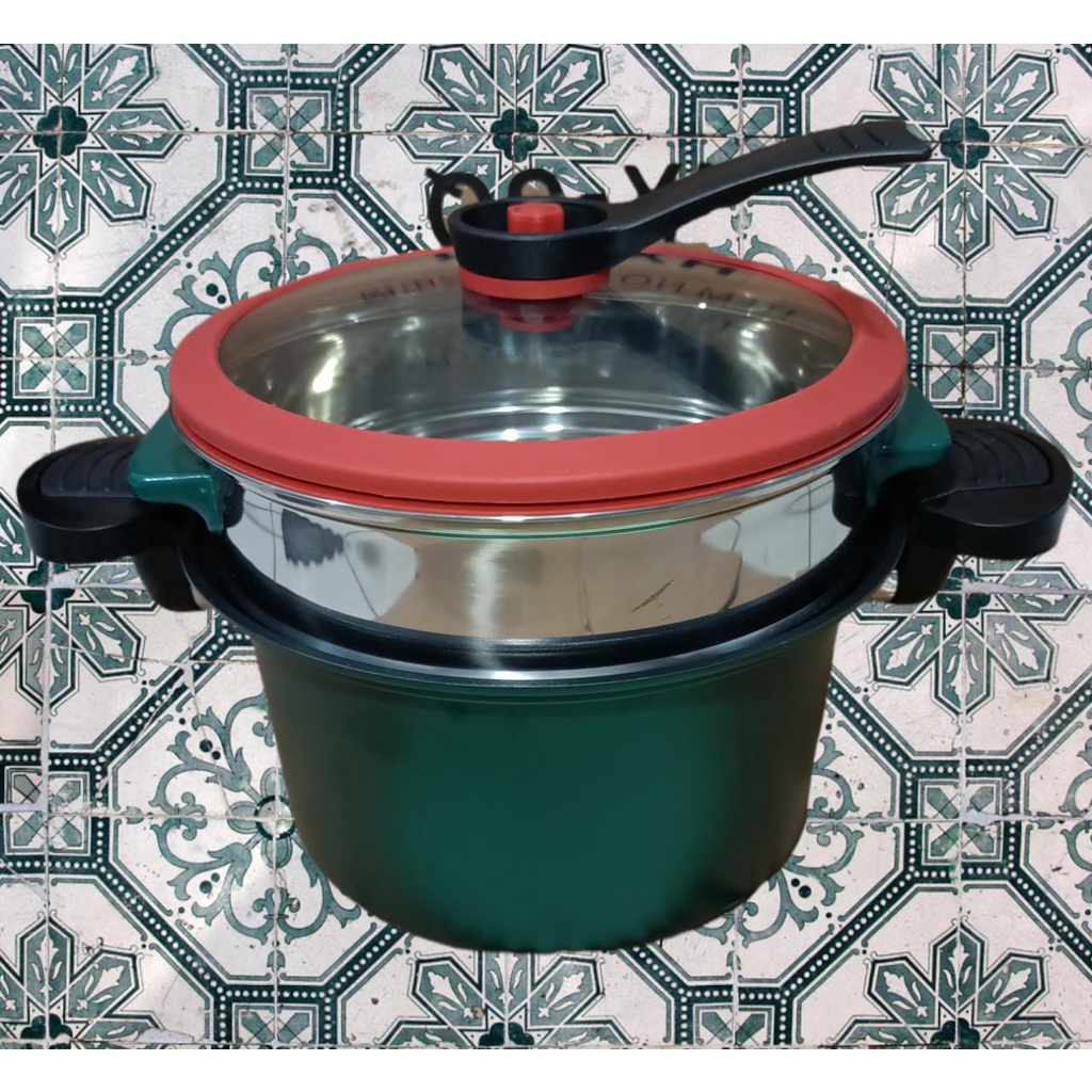 ( KJO ) Panci Presto Kukus Teflon Pressure Cooker Pot Totipotent 3.5 Liter Melunakan Daging Lembut Anti Lengket