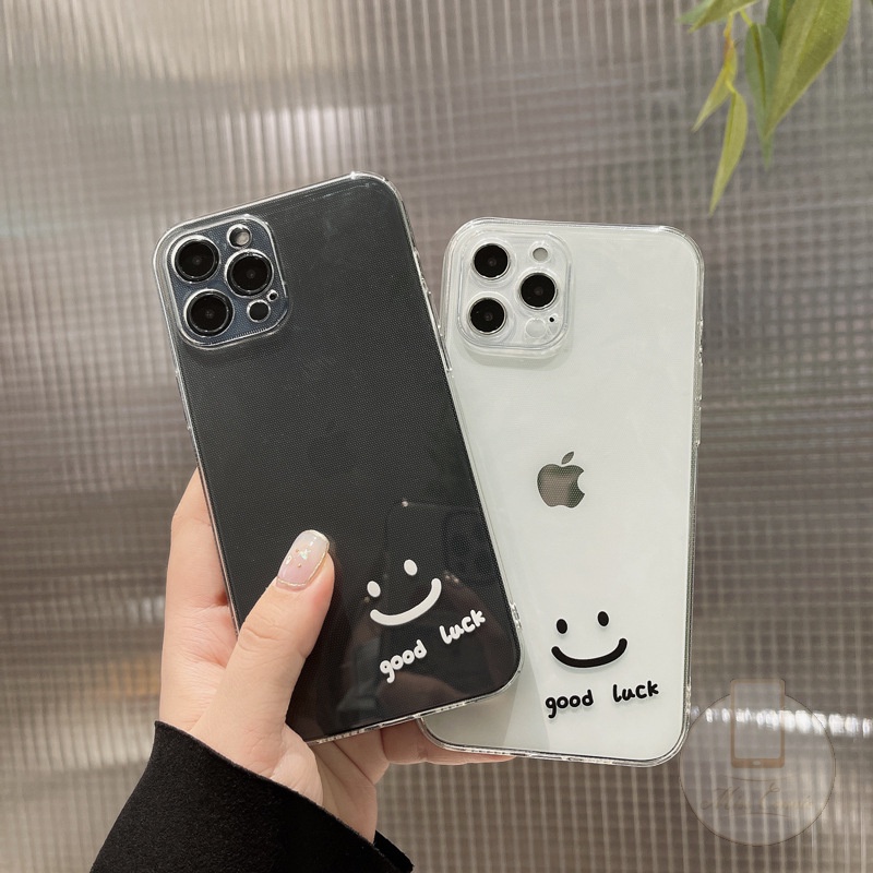 Samsung A32 A50S A22 A52 A72 A21S A12 A50 A51 A71 A20S A30S A31 A10S A11 M22 M32 F22  M11 M12 Good Luck Smiley Clear Soft Case-6
