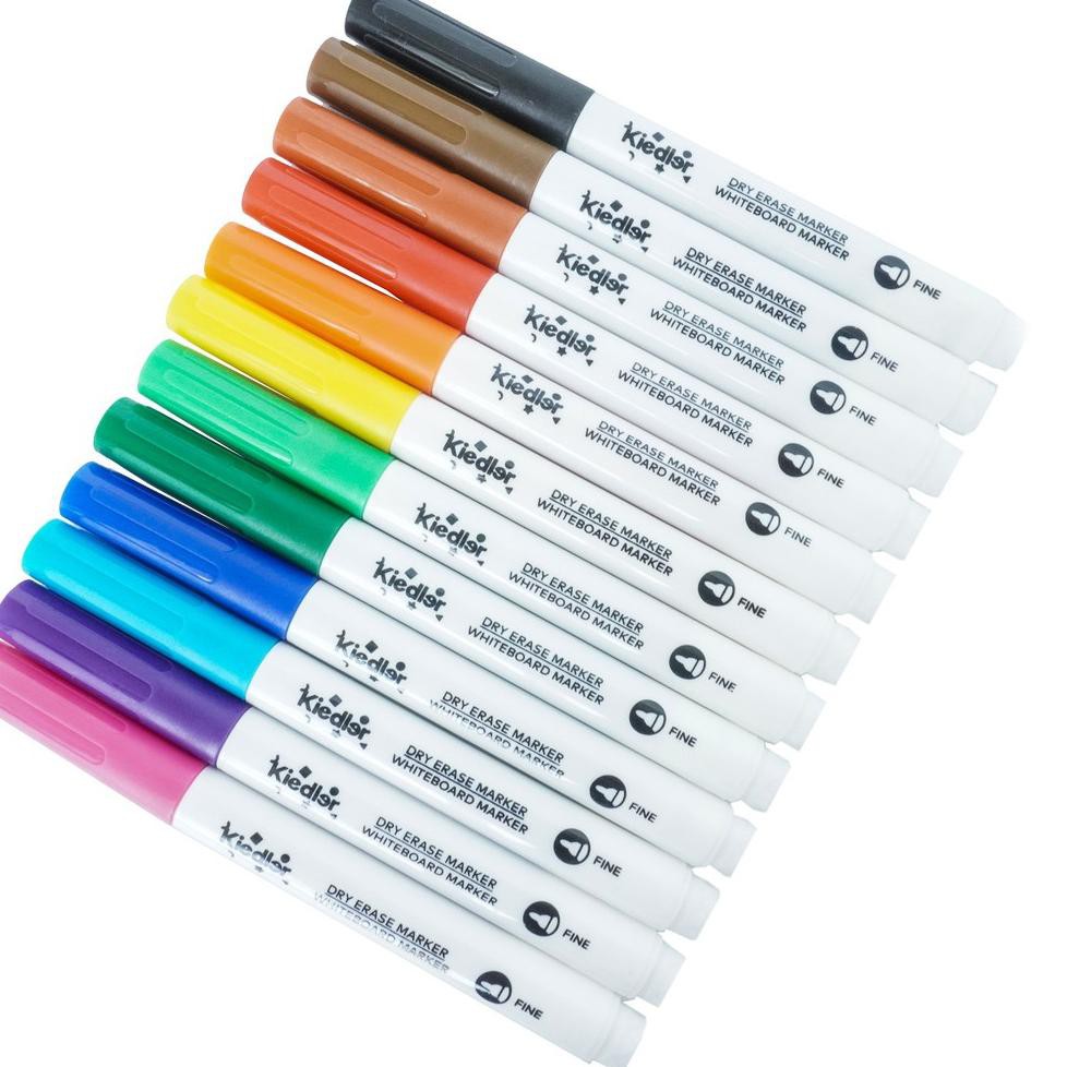 

Readiy 0ke Kiedler White Board Dry Erase Marker 12pcs Spidol Wipe Clean C0de@c1y9 B44ru