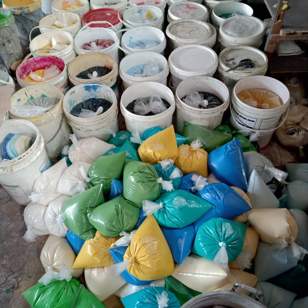 [PROMO] Cat tembok kiloan 5 kg Patria Paint warna putih salju biru muda tosca grey silver