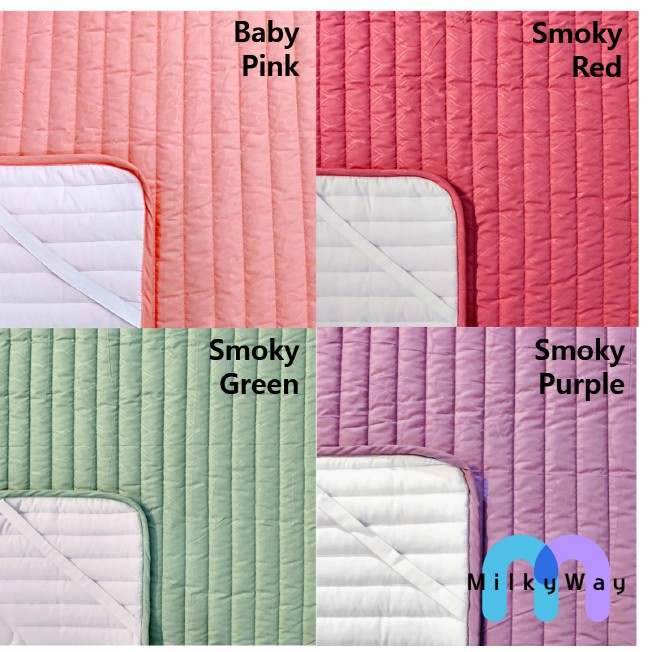 [MilkyWay] Color Mattress Protector / Pelindung Kasur Warna │ Size: (120 x 200) ─ (180 x 200) cm